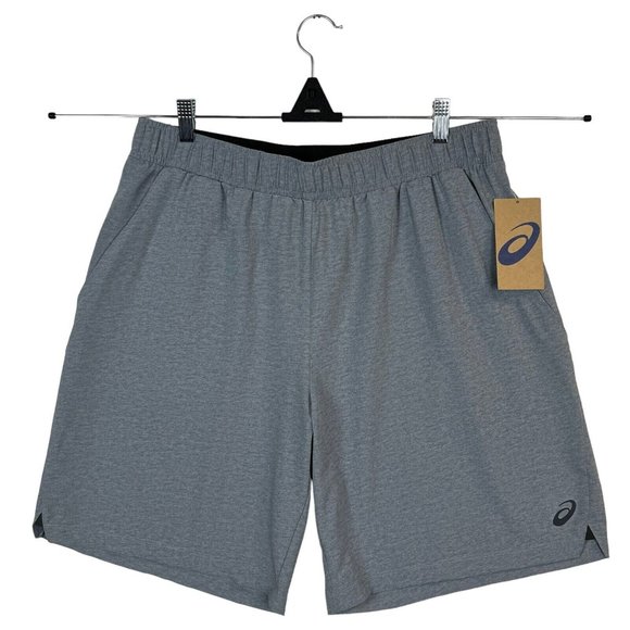Asics Mens Woven Active Training Shorts Size M-L (Waist 32-34in) Gray Quick Dry - Picture 1 of 7
